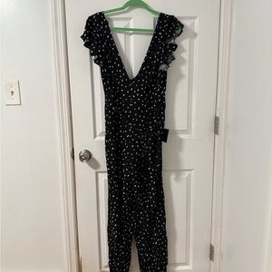 Black and White Polka Dot Jumpsuit